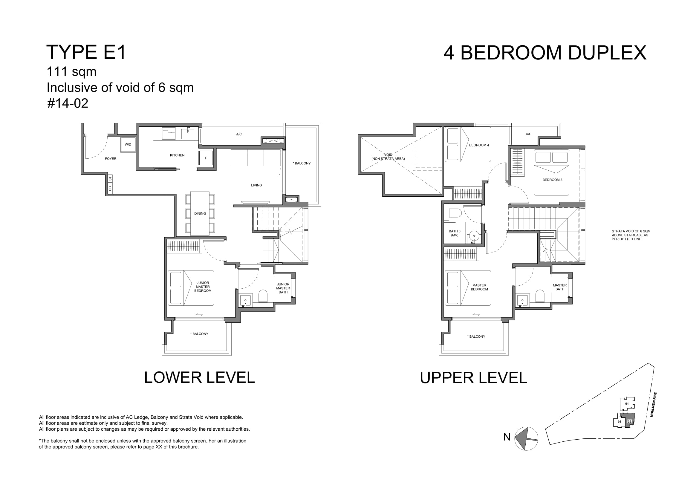 Neu at Novena 1 Bedroom Floor Plan 2